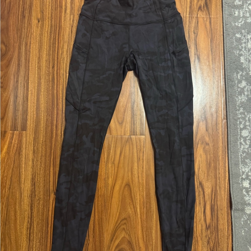 Lululemon Black Camouflage Leggings